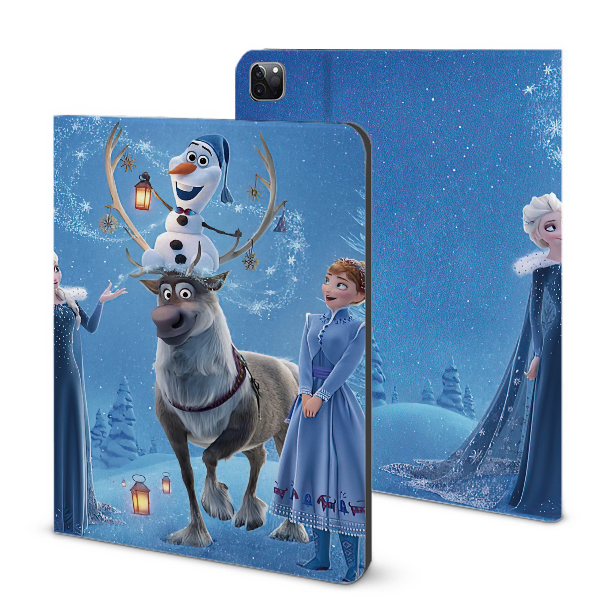 （画像用） アナと雪の女王 アンナ エルサ Frozen Anna Elsa IPad ケース ブック型 PUレザー TPU 耐衝撃 軽量 薄型 ペン収納なし 全面保護 IPad 各モデル対応